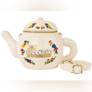 NWT Loungefly Gilmore Girls Dragonfly Inn Figural Teapot Crossbody Bag